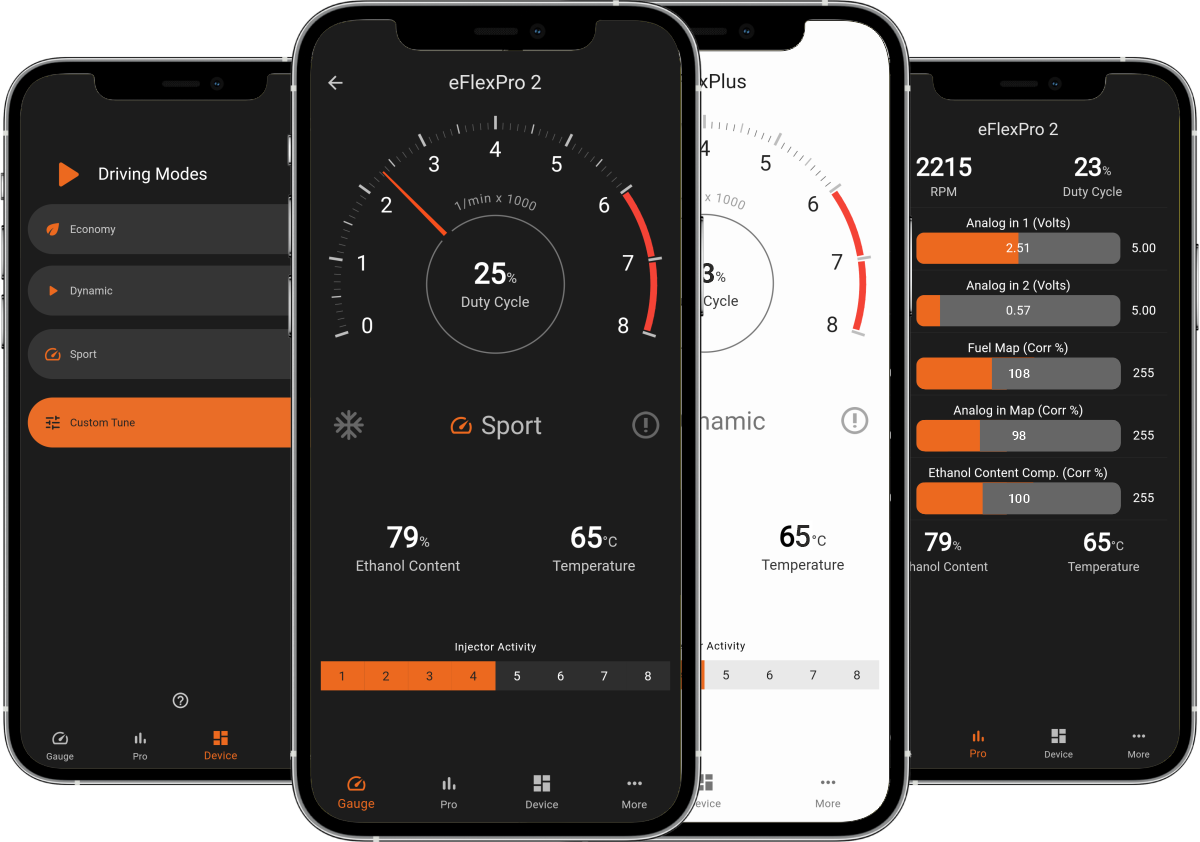 Monitor eFlexFuel devices with eFlexApp